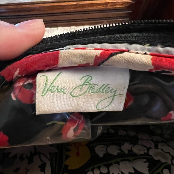 VERA BRADLEY Hanging Quilted Folding‎ Travel Cosmetic Bag Poppy Fields *RETIRED* - Picture 7 of 8